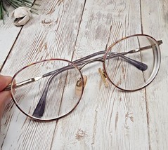Luxottica Gold Tortoise Metal Eyeglasses FRAMES ONLY 1244 G583-S 50-19-130 Italy - £27.92 GBP