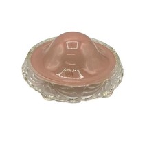 Art Deco Pink Ceiling Light Lamp Shade Glass Hanging Fixture 3 Hole Vintage - $18.66