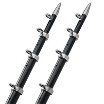 TACO 15&#39; Telescopic Outrigger Poles HD 1-1/2&quot; - Black/Silver [OT-0542BKA15-HD] - £529.85 GBP