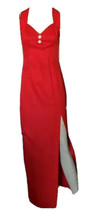 Vintage 90&#39;s Jessica McClintock Gunne Sax Red Prom Formal Maxi Juniors Sz 5/6 - £25.80 GBP