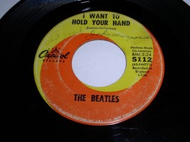 The Beatles I Want To Hold Your Hand 45 Rpm Record Capitol Orange Swirl ... - $148.18 MXN