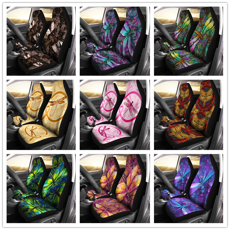 Colorful Dragonfly Print Universal Car Seat Covers Fit for Cars Trucks SUV or - £34.52 GBP