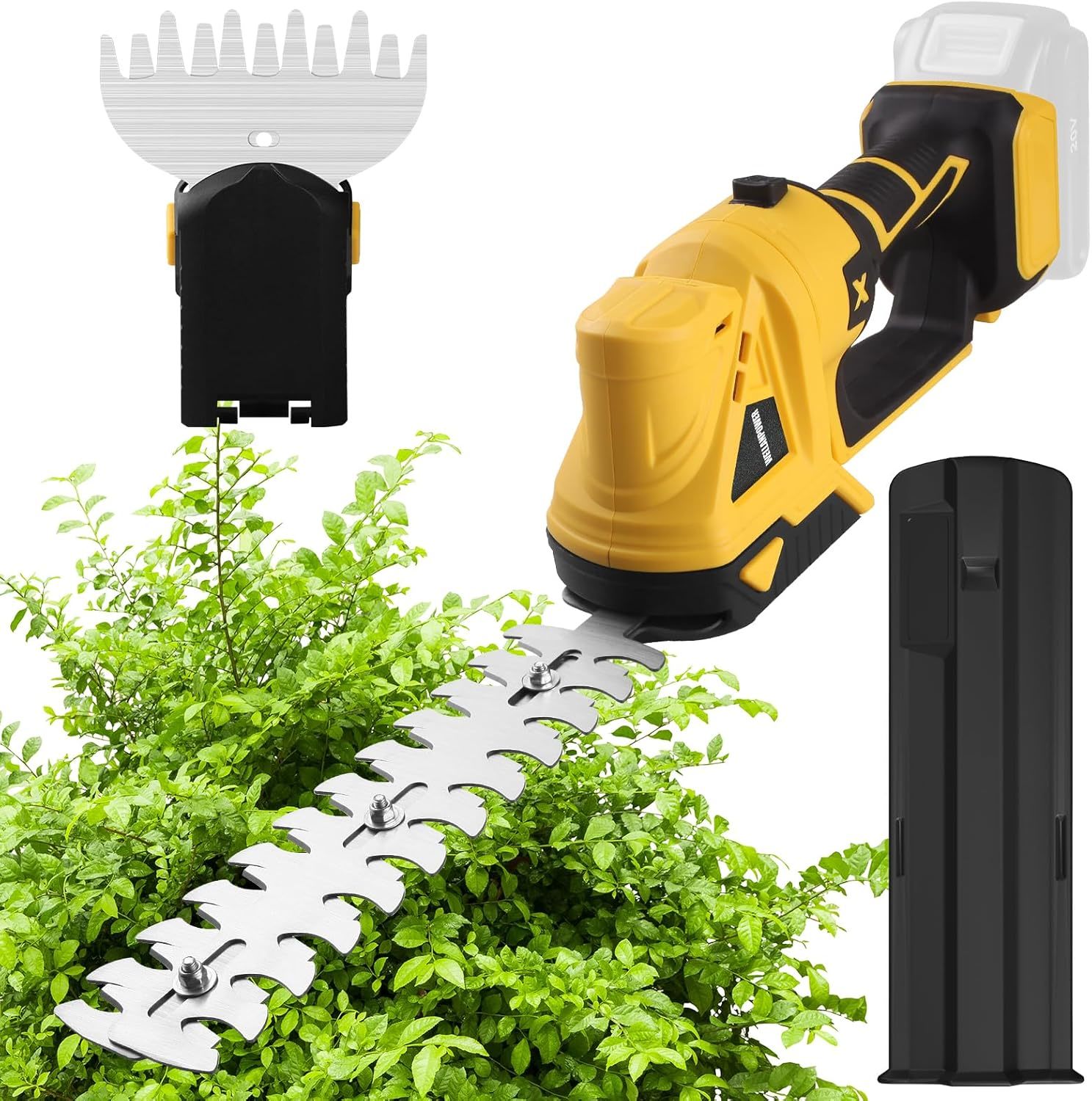 Cordless Hedge Trimmer, Grass Trimmer, 2 In 1 Handheld Electric Bush Tri... - $47.49