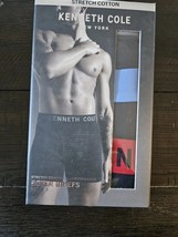 Kenneth Cole Boxer Briefs Men&#39;s Sz: L Blue Red Gray 3 Piece Cotton Underwear NWT - £18.15 GBP