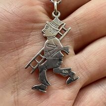 Vintage Silver 835 Women's Men's Jewelry Necklace Pendant Old Germany Ma... - $120.00