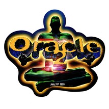 Delphi Productions Oracle 1999 Die-Cut Flyer 90s California Rave Dance P... - $39.70