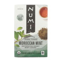 Numi Organic Tea Moroccan Mint - 18 Tea Bags - Case Of 6 - £51.37 GBP