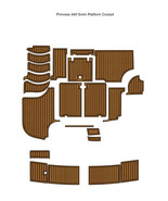 Princess 440 Swim Platform Cockpit Boat EVA Faux Teak Deck Floor Pad Adh... - $1,639.88 CAD