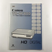 Canon VR-HF800 Video Cassette Recorder VCR VHS Instruction Manual - $14.84