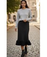 Nicely Decorated Dolce Gabbana Black Skirt Size 46 - 32&quot; Waist - $74.24