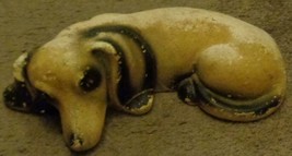 Antique Solid Molded Plaster Door Stop - Spaniel Dog Laying Down - OLD -... - $39.59