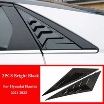 2PCS For Elantra 2021 2022 Car Rear Louver Window Side Shutter Cover Trim Sticke - £41.62 GBP