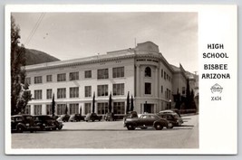 Bisbee AZ RPPC High School Building Arizona Frashers Photo Postcard V29 - £10.78 GBP