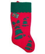 Christmas Bells Stocking Xmas For Gift Candy Holding Bag Sock Mantle 18.... - $12.37