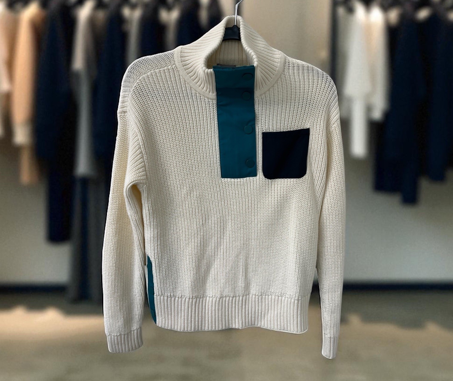 Vintage T By Talbots Sweater SIZE XS Knit Turtleneck Pullover colorblock Sporty Item image 2