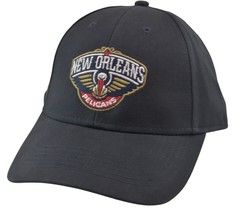 New Orleans Pelicans Fan Favorite Navy Blue NBA Team Logo Adjustable Hat - £15.16 GBP