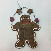 Grandmas Recipe Gingerbread Man Cookie Primitive Decor Christmas Tree Or... - $19.99