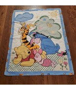 Vintage Winnie the Pooh Baby Toddler Blanket Quilt Comforter Crib  Bedsp... - $45.82