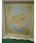 2 Framed TURNER Wall Pictures Victorian Lady Cameos EAST WIND &amp; WEST WIND - $49.09