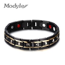 New Men's Health Bracelets & Bangles Magnetic H Power Stainless Steel Charm Jewe - £24.89 GBP