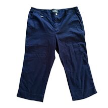 Lauren Ralph Lauren Womens Navy Capri Pants Size 12 Cotton/Elastane Blend - $20.48
