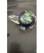 Sea Turtle w/2 Baby Sea Turtles Inside Art Glass Paperweight - $12.10 CAD