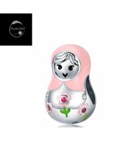 Genuine Sterling Silver 925 Russian Doll Travel Bead Charm For Charm Bracelets - $23.58