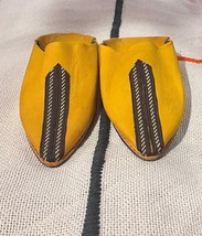 yellow slippers- Moroccan women slippers- Moroccan yellow slippers for w... - £43.64 GBP