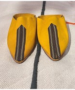 yellow slippers- Moroccan women slippers- Moroccan yellow slippers for w... - $1,026.79 MXN
