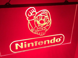 Nintendo Mario Led Neon Sign Hang Signs Wall Game Room, Bedroom - £20.43 GBP+