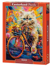 500 Piece Jigsaw Puzzle, Kitten&#39;s Floral Ride, Animal puzzle, Kitten, Adult - $33.74