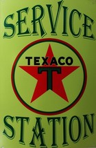 Texaco Gasoline Service Station Metal Sign - £23.66 GBP