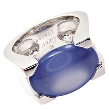 Authenticity Guarantee 
Authentic! Cartier 18k White Gold Large Chalcedony Ring - £2,878.03 GBP