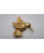 Vintage AVON Gold Humming Bird Hummingbird 4.2cm Brooch Pin EXCELLENT CO... - £76.94 GBP