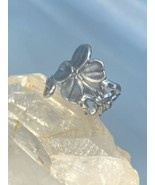 Four leaf clover spoon ring good luck band sterling silver women girls - $92.07 CAD