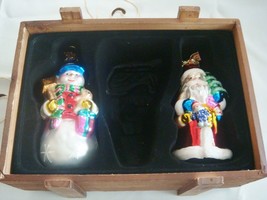 2005 Thomas Pacconi two Christmas Ornament original wooden box, w/certs[*a4rack] - £50.26 GBP