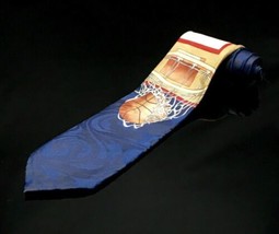 Basketball Net Winner Tie Mens Designer Necktie  by Renaissance 57&quot; x 3.75&quot; - £11.60 GBP