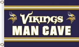 Minnesota Vikings Team Flag 3X5 Ft Polyester Banner USA 90x150cm - $375.42 MXN