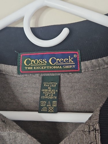 Wake Forest Cross Creek Polo, 100% Cotton, Gold/Grey, Men's XL, Vintage  Item image 3