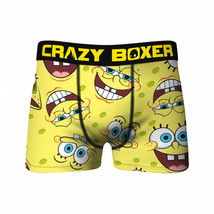Crazy Boxers SpongeBob SquarePants Face All Over Boxer Briefs Yellow - £17.51 GBP
