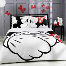 4pc. Disney's Mickey & Minnie White Twin Full Queen Comforter Set - £141.84 GBP+