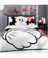 4pc. DISNEY&#39;S MICKEY &amp; MINNIE WHITE TWIN FULL QUEEN COMFORTER SET - £135.38 GBP+