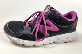New Balance 490 v3 Running Shoes Women Size 8 Black Purple Speed Ride W490LB3 - £12.15 GBP