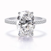 PANSYSEN Luxury Radiant Cut 9x13MM Created Moissanite Diamond Rings for Women So - £43.30 GBP