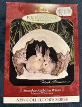 1997 Hallmark Snowshoe Rabbits Winter-Majestic Wilderness-#1 Keepsake Ornament - £9.03 GBP