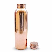 Copper 100% Pure Ayurveda Health benefit Hand Hammered Water Bottle Container - £17.15 GBP