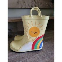 Cat &amp; Jack Toddler Caroline Rain Boots  Rainbow Sunshine Size 10 - £12.65 GBP