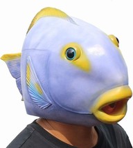 Halloween Costume Overhead Fish Adult Latex Mask Animal Ocean Aquarium P... - $18.69