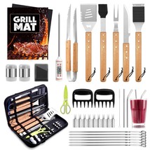 Grill Bbq Accessories 34Pcs, Stainless Steel Grill Tools Set With Oxford Case, G - £43.36 GBP