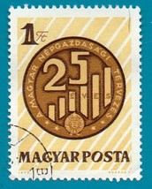 Used Hungary Postage Stamp (1972) 1fo Planned National Economy Scott Cat# 2178 - $1.99